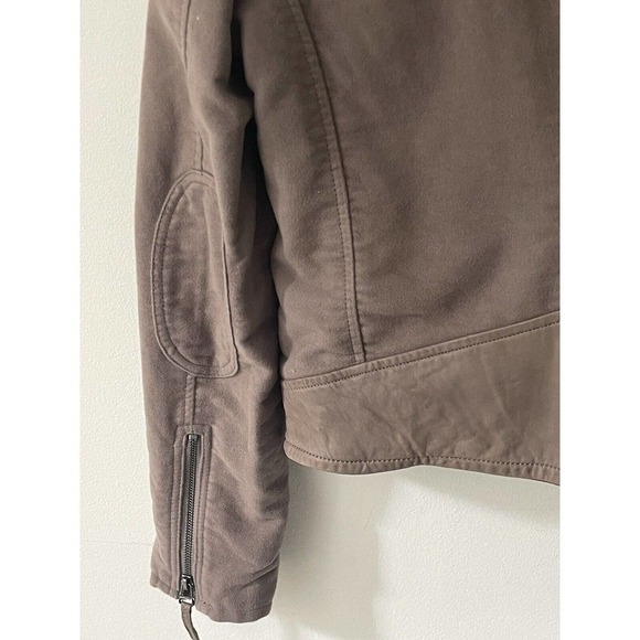JOIE Womens Supple Lamb Leather Brown Moto Style Jacket Size Large Zip Biker - Picture 5 of 14
